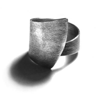 WEDGE $95-sterling silver ring with mizzy texture (3/4" wide, tapered band) made to size specifications WEDGE $95-sterling silver ring with mizzy texture (3/4" wide, tapered band) made to size specifications